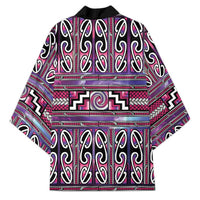 Maori Matariki Kimono Pink Galaxy Aesthetic Koru Art LT01 - Polynesian Pride