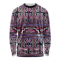 Maori Matariki Long Sleeve Shirt Pink Galaxy Aesthetic Koru Art LT01 Unisex Pink - Polynesian Pride
