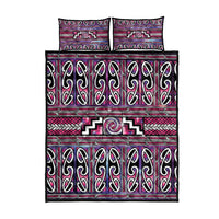 Maori Matariki Quilt Bed Set Pink Galaxy Aesthetic Koru Art LT01 - Polynesian Pride