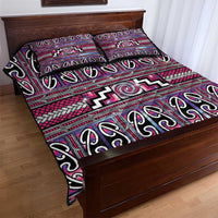 Maori Matariki Quilt Bed Set Pink Galaxy Aesthetic Koru Art LT01 - Polynesian Pride