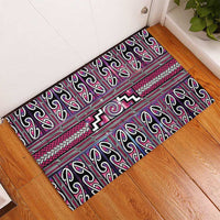 Maori Matariki Rubber Doormat Pink Galaxy Aesthetic Koru Art LT01 - Polynesian Pride