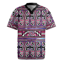 Maori Matariki Rugby Jersey Pink Galaxy Aesthetic Koru Art LT01 Pink - Polynesian Pride