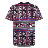 Maori Matariki Rugby Jersey Pink Galaxy Aesthetic Koru Art LT01 - Polynesian Pride