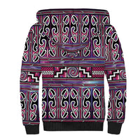 Maori Matariki Sherpa Hoodie Pink Galaxy Aesthetic Koru Art LT01 - Polynesian Pride