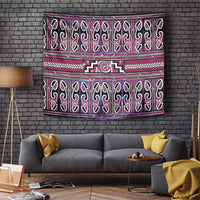 Maori Matariki Tapestry Pink Galaxy Aesthetic Koru Art LT01 Pink - Polynesian Pride