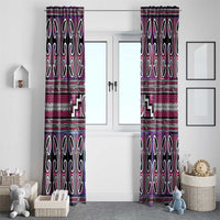 Maori Matariki Window Curtain Pink Galaxy Aesthetic Koru Art LT01 - Polynesian Pride