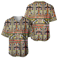 Maori Matariki Baseball Jersey Yellow Galaxy Aesthetic Koru Art LT01 - Polynesian Pride