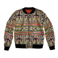 Maori Matariki Bomber Jacket Yellow Galaxy Aesthetic Koru Art LT01 Unisex Yellow - Polynesian Pride