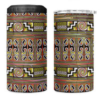 Maori Matariki 4 in 1 Can Cooler Tumbler Yellow Galaxy Aesthetic Koru Art LT01 One Size: 16 oz Yellow - Polynesian Pride