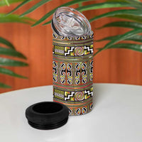 Maori Matariki 4 in 1 Can Cooler Tumbler Yellow Galaxy Aesthetic Koru Art LT01 - Polynesian Pride