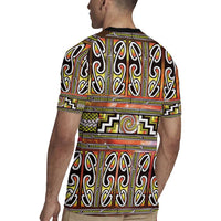 Maori Matariki Rugby Jersey Yellow Galaxy Aesthetic Koru Art LT01 - Polynesian Pride