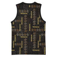 Hawaii Brown Plumeria Lei Black Basketball Jersey Frangipani Floral Heritage Art LT01 - Polynesian Pride