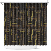 Hawaii Brown Plumeria Lei Black Shower Curtain Frangipani Floral Heritage Art
