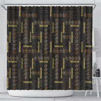 Hawaii Brown Plumeria Lei Black Shower Curtain Frangipani Floral Heritage Art