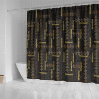 Hawaii Brown Plumeria Lei Black Shower Curtain Frangipani Floral Heritage Art