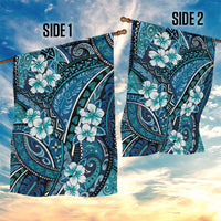 Polynesian Hibiscus Tropical Blue Floral Garden Flag Tribal Pattern LT01 - Polynesian Pride