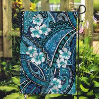 Polynesian Hibiscus Tropical Blue Floral Garden Flag Tribal Pattern LT01 Garden Flag Blue - Polynesian Pride