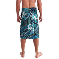 Polynesian Hibiscus Tropical Blue Floral Lavalava Tribal Pattern - Polynesian Pride