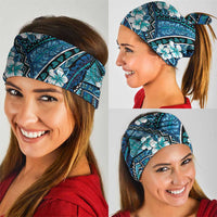 Polynesian Hibiscus Tropical Blue Floral Neck Gaiter Tribal Pattern - Polynesian Pride