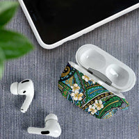 Polynesian Hibiscus Tropical Green Floral AirPods Case Tribal Pattern - Polynesian Pride