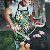 Polynesian Hibiscus Tropical Green Floral Apron Tribal Pattern - Polynesian Pride