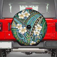 Polynesian Hibiscus Tropical Green Floral Spare Tire Cover Tribal Pattern LT01 - Polynesian Pride