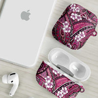 Polynesian Hibiscus Tropical Pink Floral AirPods Case Tribal Pattern - Polynesian Pride