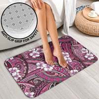 Polynesian Hibiscus Tropical Pink Floral Bathroom Set Tribal Pattern - Polynesian Pride