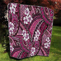 Polynesian Hibiscus Tropical Pink Floral Quilt Tribal Pattern - Polynesian Pride