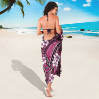 Polynesian Hibiscus Tropical Pink Floral Sarong Tribal Pattern - Polynesian Pride