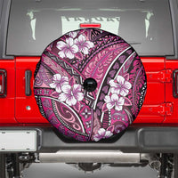 Polynesian Hibiscus Tropical Pink Floral Spare Tire Cover Tribal Pattern LT01 - Polynesian Pride