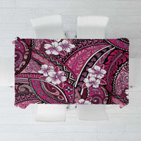 Polynesian Hibiscus Tropical Pink Floral Tablecloth Tribal Pattern LT01 Pink - Polynesian Pride