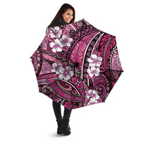 Polynesian Hibiscus Tropical Pink Floral Umbrella Tribal Pattern - Polynesian Pride