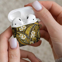 Polynesian Hibiscus Tropical Yellow Floral AirPods Case Tribal Pattern - Polynesian Pride