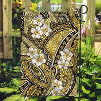 Polynesian Hibiscus Tropical Yellow Floral Garden Flag Tribal Pattern - Polynesian Pride
