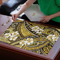 Polynesian Hibiscus Tropical Yellow Floral Puzzle Tribal Pattern - Polynesian Pride