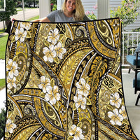 Polynesian Hibiscus Tropical Yellow Floral Quilt Tribal Pattern - Polynesian Pride