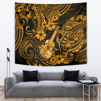Hawaii Ukulele Tapestry Polynesian Pattern Gold Version LT01 - Polynesian Pride