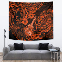 Hawaii Ukulele Tapestry Polynesian Pattern Orange Version LT01 - Polynesian Pride