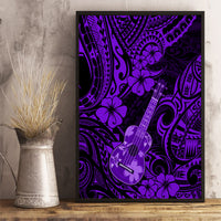 Hawaii Ukulele Canvas Wall Art Polynesian Pattern Purple Version LT01 - Polynesian Pride