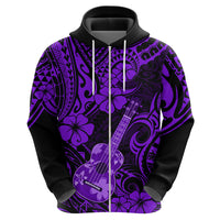 Hawaii Ukulele Hoodie Polynesian Pattern Purple Version LT01 - Polynesian Pride