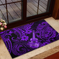 Hawaii Ukulele Rubber Doormat Polynesian Pattern Purple Version LT01 - Polynesian Pride