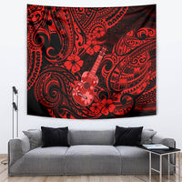 Hawaii Ukulele Tapestry Polynesian Pattern Red Version LT01 - Polynesian Pride
