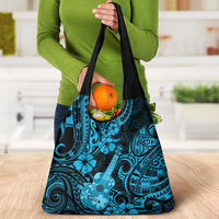 Hawaii Ukulele Grocery Bag Polynesian Pattern Sky Blue Version LT01 - Polynesian Pride