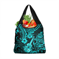 Hawaii Ukulele Grocery Bag Polynesian Pattern Turquoise Version LT01 1-pack One Size Turquoise - Polynesian Pride
