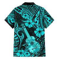 Hawaii Ukulele Hawaiian Shirt Polynesian Pattern Turquoise Version LT01 - Polynesian Pride