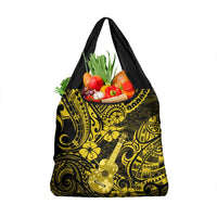 Hawaii Ukulele Grocery Bag Polynesian Pattern Yellow Version LT01 1-pack One Size Yellow - Polynesian Pride