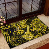 Hawaii Ukulele Rubber Doormat Polynesian Pattern Yellow Version LT01 - Polynesian Pride