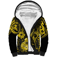 Hawaii Ukulele Sherpa Hoodie Polynesian Pattern Yellow Version LT01 Unisex Yellow - Polynesian Pride