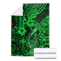 Hawaii Fish Hook Blanket Polynesian Pattern Green Version LT01 - Polynesian Pride